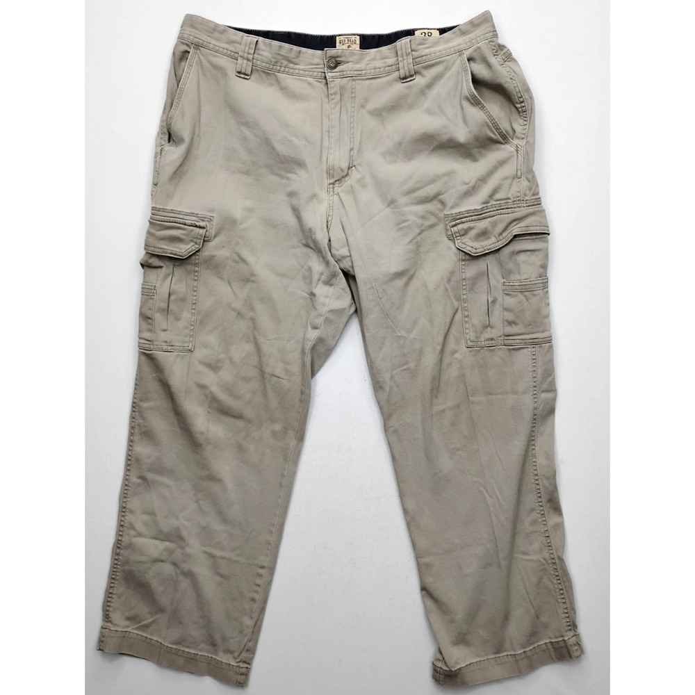 Duck Head Khaki Cargo Pants Size 38x30 Vintage stained Work Wear